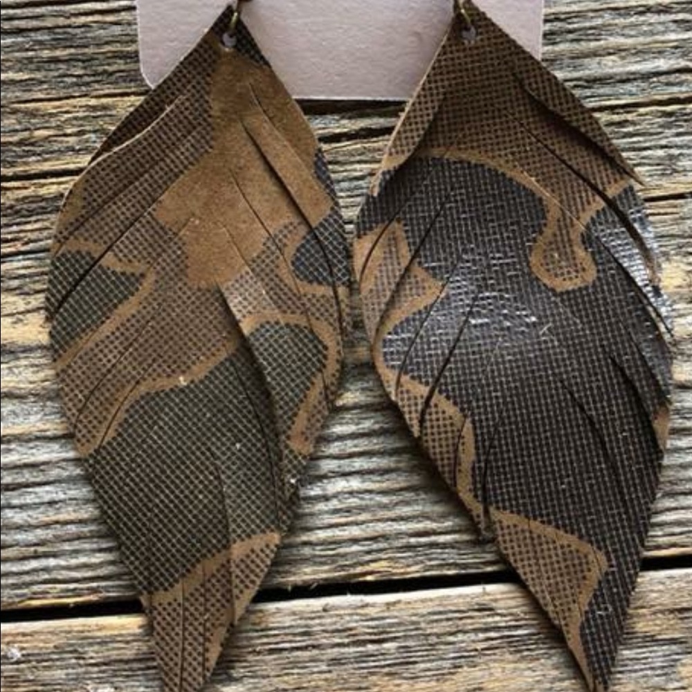 Leather earrings!